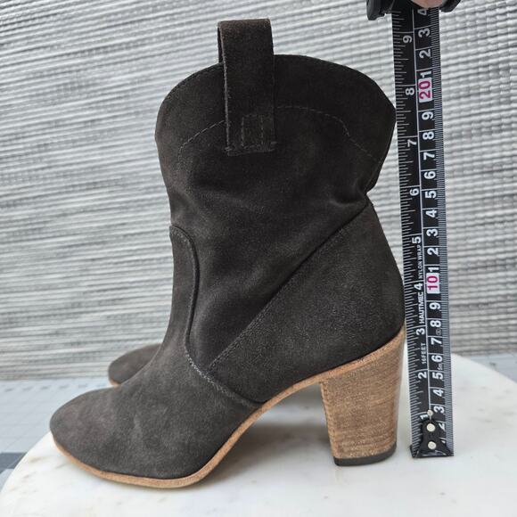 Alberto Fermani Womens 7.5 Brown Suede Ankle Western Boots Booties Cowgirl Boho - Picture 9 of 10